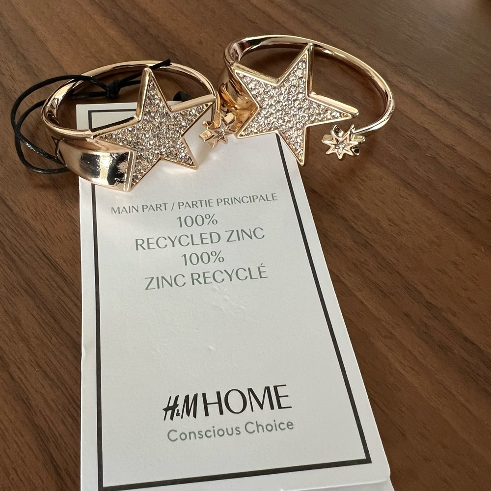 NWT star napkin rings